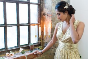 Asian bride at River Mills Ballroom styled by LND Events