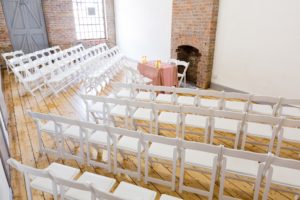 Yorkshire Wedding Venue River Mills Ballroom studio 2 with ceremony setup